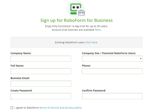 RoboForm截图