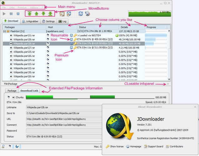 JDownloader中文版截图