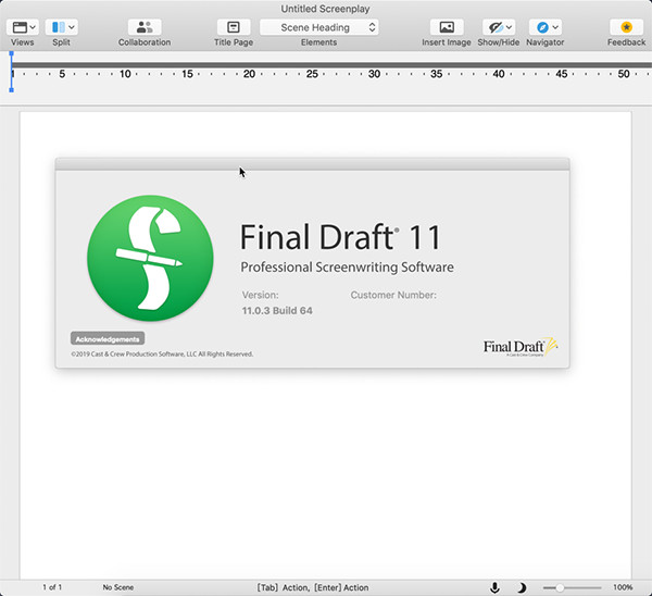 Final Draft汉化版截图