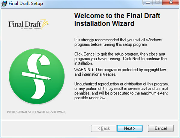 Final Draft汉化版安装教程截图1