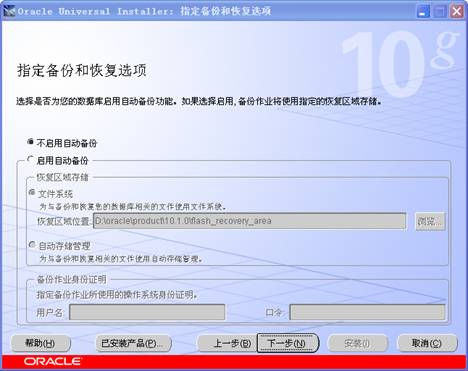 Oracle10g安装步骤9截图