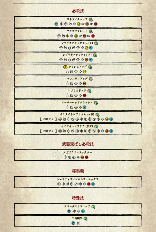 加尔福特出招表截图