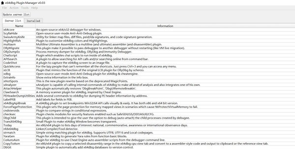 x64dbg Plugin Manager下载