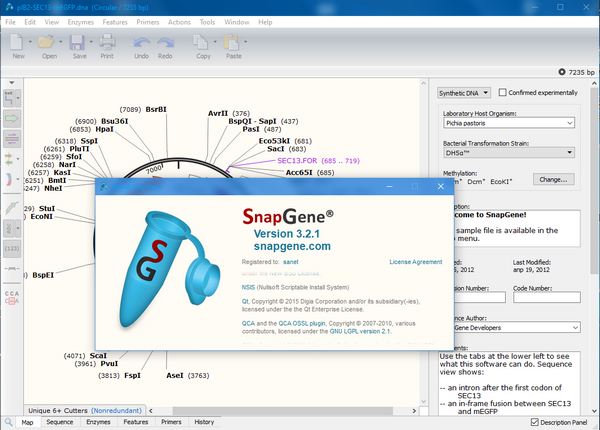 GSL Biotech SnapGene免费版