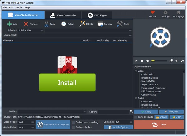 Free MP4 Convert Wizard官方版