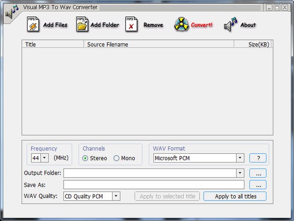 Visual MP3 To WAV Converter特别版