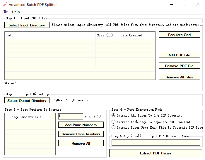 Advanced Batch PDF Splitter