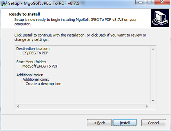 Mgosoft JPEG to PDF Converter特别版安装步骤4截图