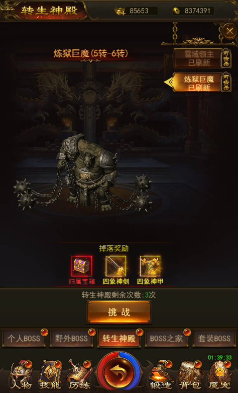 圣域屠龙宠物与BOSS玩法