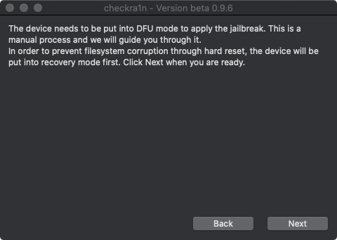 Checkra1n越狱工具0.9.7beta版使用方法3