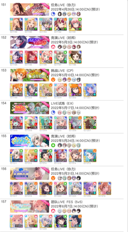 bangdream国服最新活动表 2022.3.15