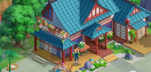 花田小院内购版无限花瓣主屋庭前花草怎么搭配2