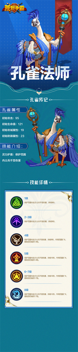 荒野争霸内测版孔雀法师介绍