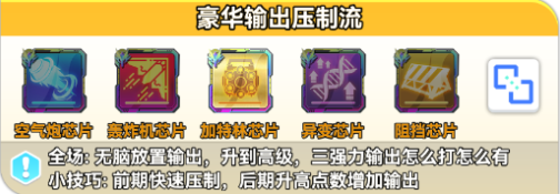 无限冲击送满级传说芯片竞技模式推荐的阵容3