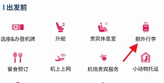 怎么查看额外行李托运额度2