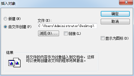 插入其他对象方法4