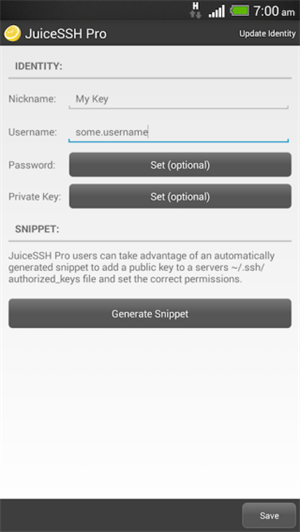 如何在 JuiceSSH 中生成 SSH 密钥截图1