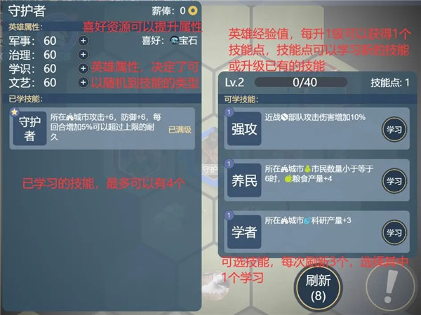 英雄界面功能区