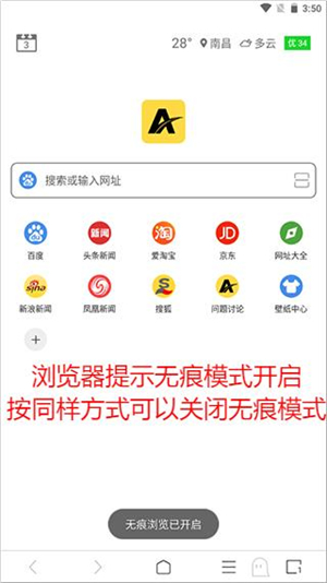 ViaX浏览器去广告版怎么开启无痕模式截图3