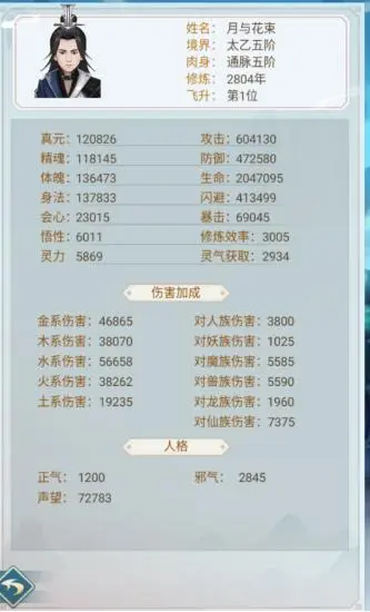 飞升属性截图