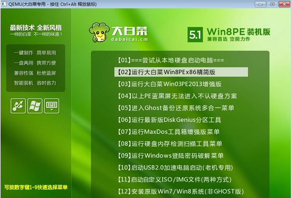 大白菜U盘启动器使用方法4