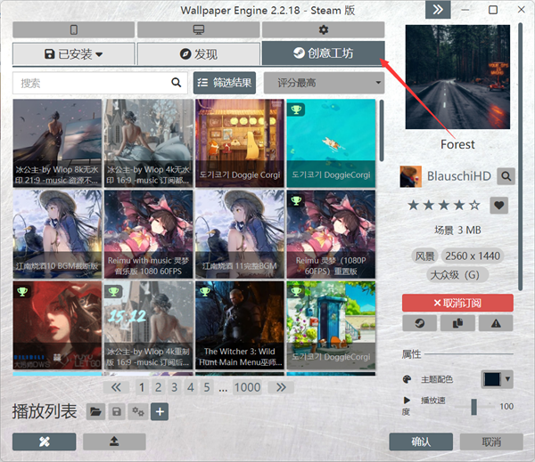 Wallpaper Engine最新pc版本开启分级壁纸教程2
