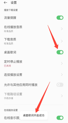 怎么开启桌面歌词功能?3