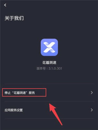 停止花瓣测速服务教程截图2