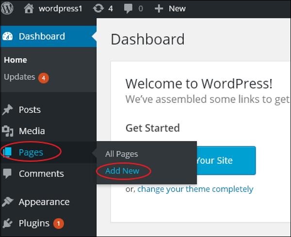 使用WordPress发布页面1