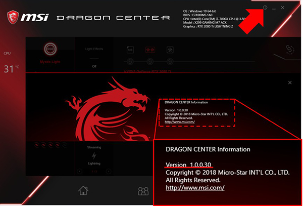 如何在微星Dragon Center中安装/启动Mystic Light2