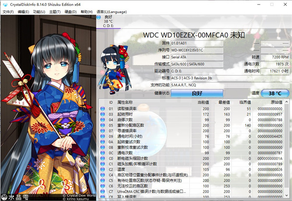 CrystalDiskInfo萌版 第2张图片