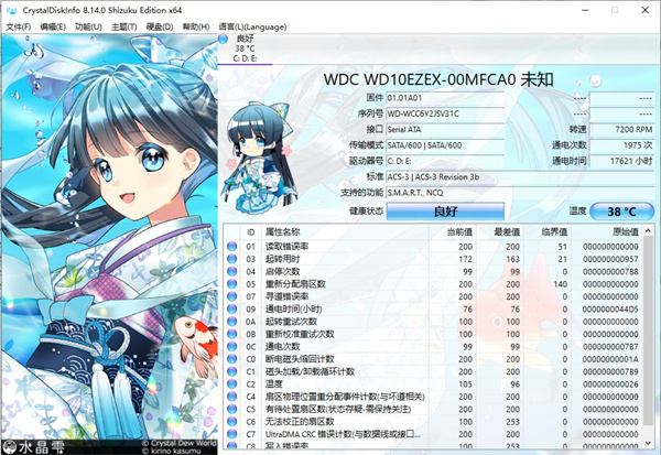 CrystalDiskInfo萌版 第1张图片
