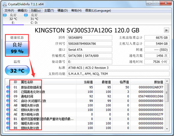 CrystalDiskInfo使用方法2