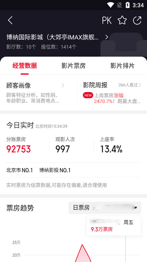 实时票房影院排名查看方法3