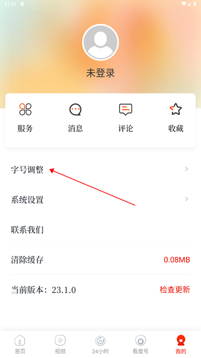调整字体大小2