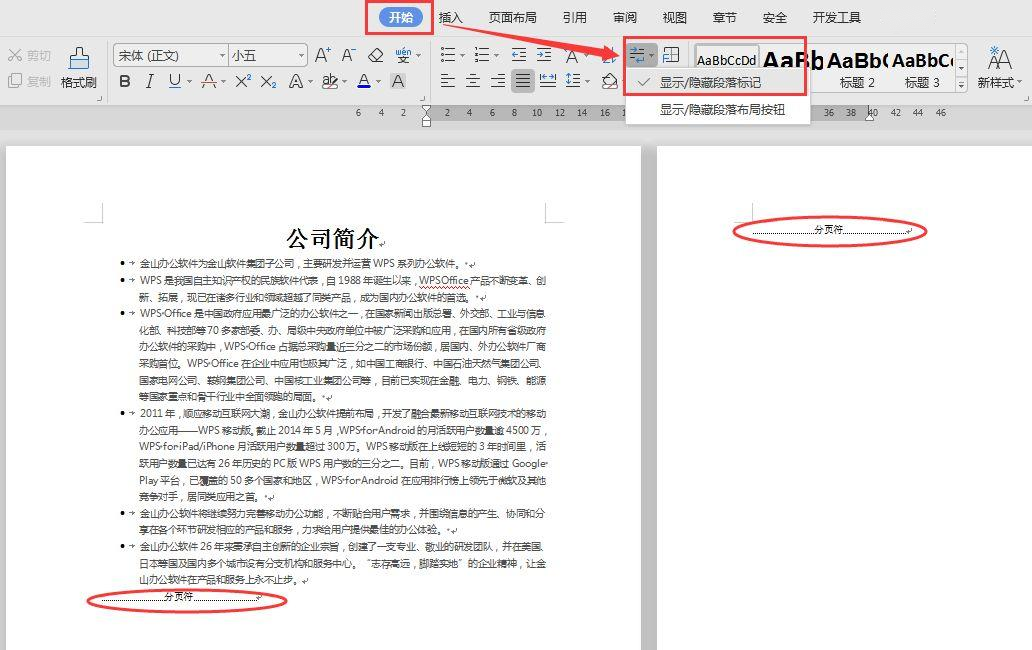 分页符导致无法删除截图1