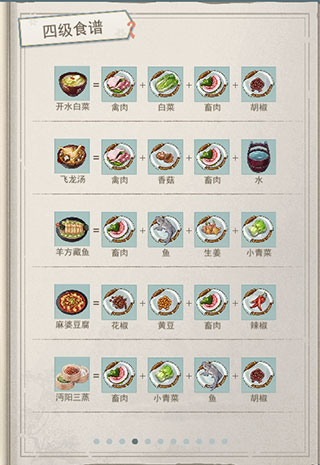 1-5级菜谱秘方4