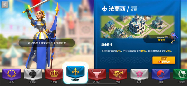 文明详解截图4法兰西-骑士精神