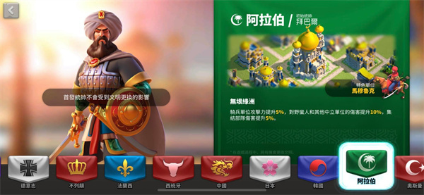 文明详解截图9阿拉伯-无垠绿洲