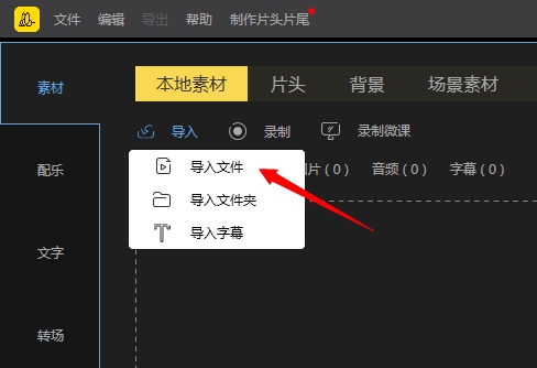 导入文件截图