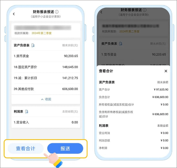 报送财务报表截图3
