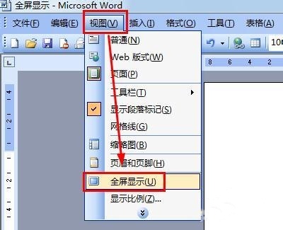 Office2020 word怎么显示全屏